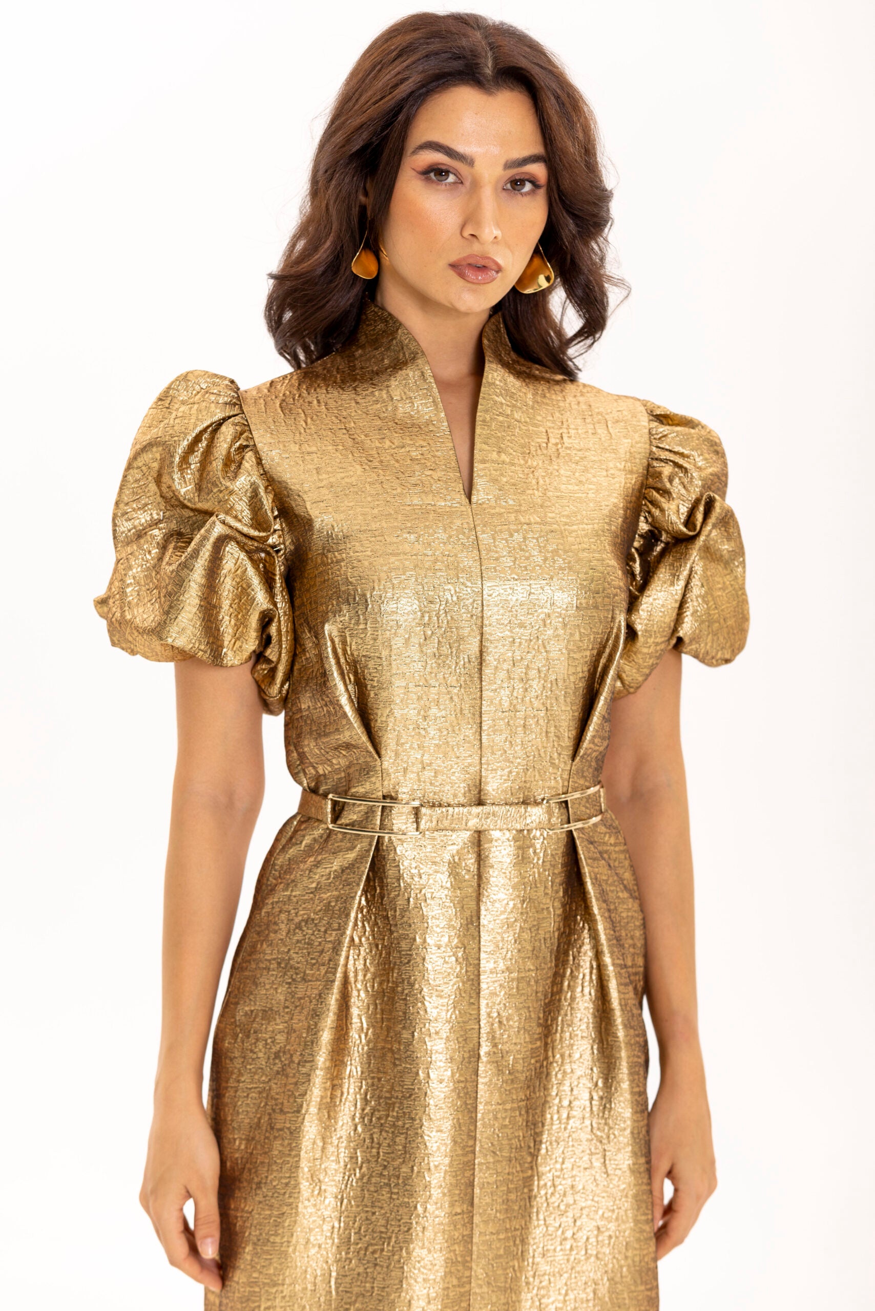 yellow gold color dress CITRINE DRESS L