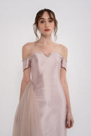 VITTORIA dress by MANEL-FASHION displayed on a mannequin, featuring elegant fabric and stylish design.