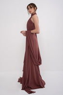 Elegant AETHER dress by MANEL-FASHION featuring a flowing design and stylish silhouette.