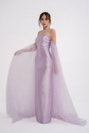 Elegant PANDORA dress by MANEL-FASHION featuring a stylish design and vibrant fabric, perfect for formal occasions.