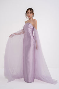 Elegant PANDORA dress by MANEL-FASHION featuring a stylish design and vibrant fabric, perfect for formal occasions.