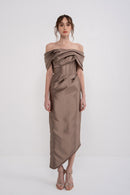 Elegant NERA dress by MANEL-FASHION featuring a stylish design, perfect for formal occasions.
