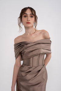 Black NERA dress by MANEL-FASHION featuring a stylish, elegant design perfect for formal occasions.