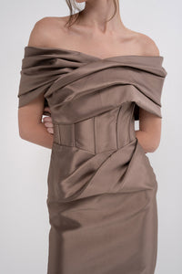 Black NERA dress by MANEL-FASHION, stylish women's fashion dress with elegant design and fitted silhouette.