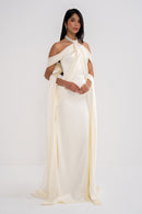 Manel-Fashion Grazia dress displayed on a hanger, featuring a stylish, flowy fabric and elegant design for women.