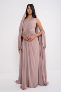 Manel-Fashion Myth Dress featuring a stylish, elegant design with flowing fabric and intricate detailing.