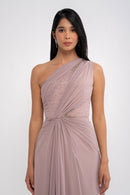 Manel-Fashion Myth Dress in elegant fabric, featuring a stylish design perfect for formal or semi-formal occasions.