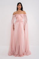 Elegant Aphrodite dress by Manel-Fashion featuring flowing fabric and intricate detailing, perfect for stylish occasions.