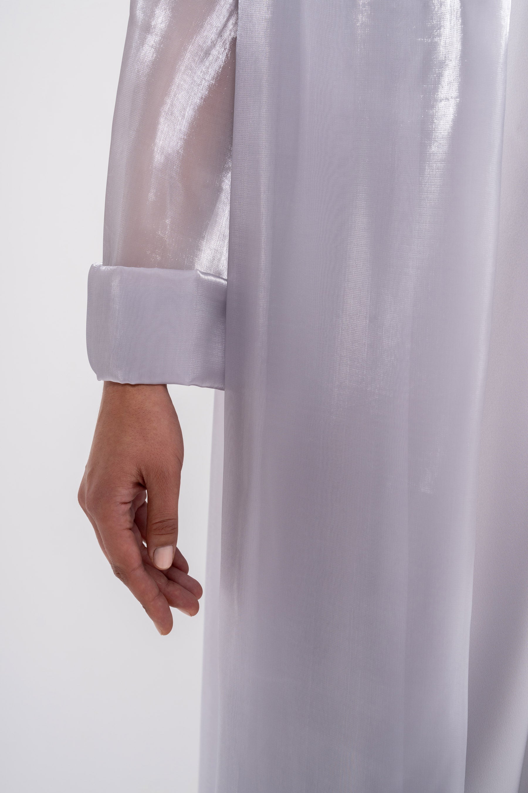 Grey CLEA dress by MANEL-FASHION, stylish women's dress featuring a relaxed fit and elegant design.