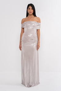 Electra dress by Manel-Fashion, stylish women's dress with a fitted silhouette and elegant design, shown on a hanger.